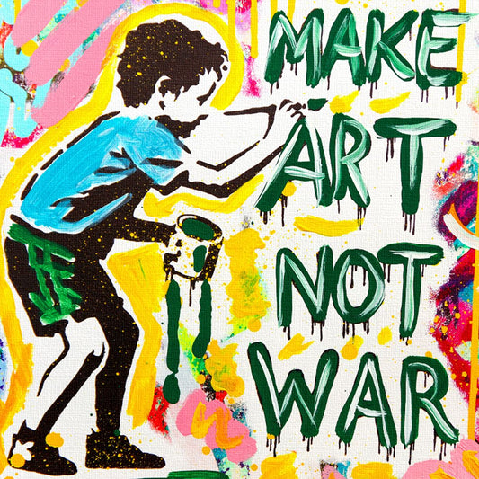 Nastya Rovenskaya- Mixed Media on Canvas "Spray It, Don't Say It"