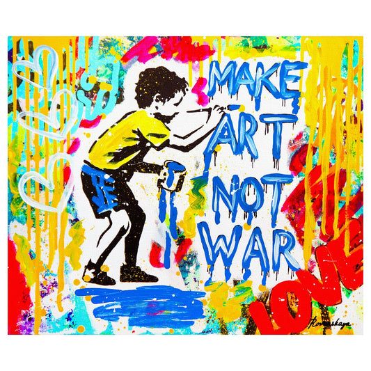Nastya Rovenskaya- Mixed Media on Canvas "Spray It, Don't Say It"