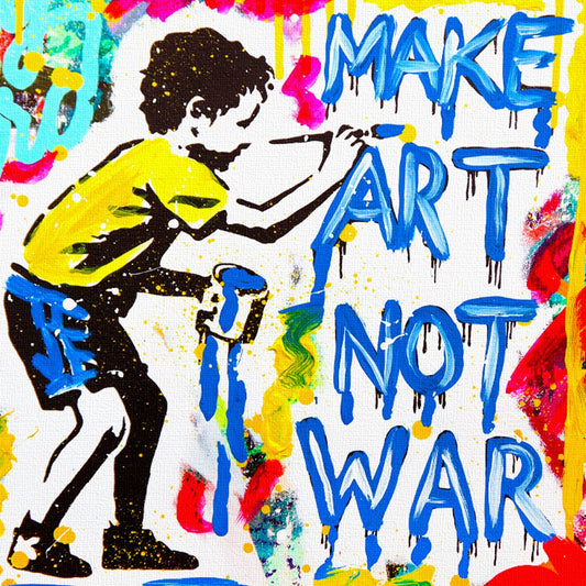 Nastya Rovenskaya- Mixed Media on Canvas "Spray It, Don't Say It"