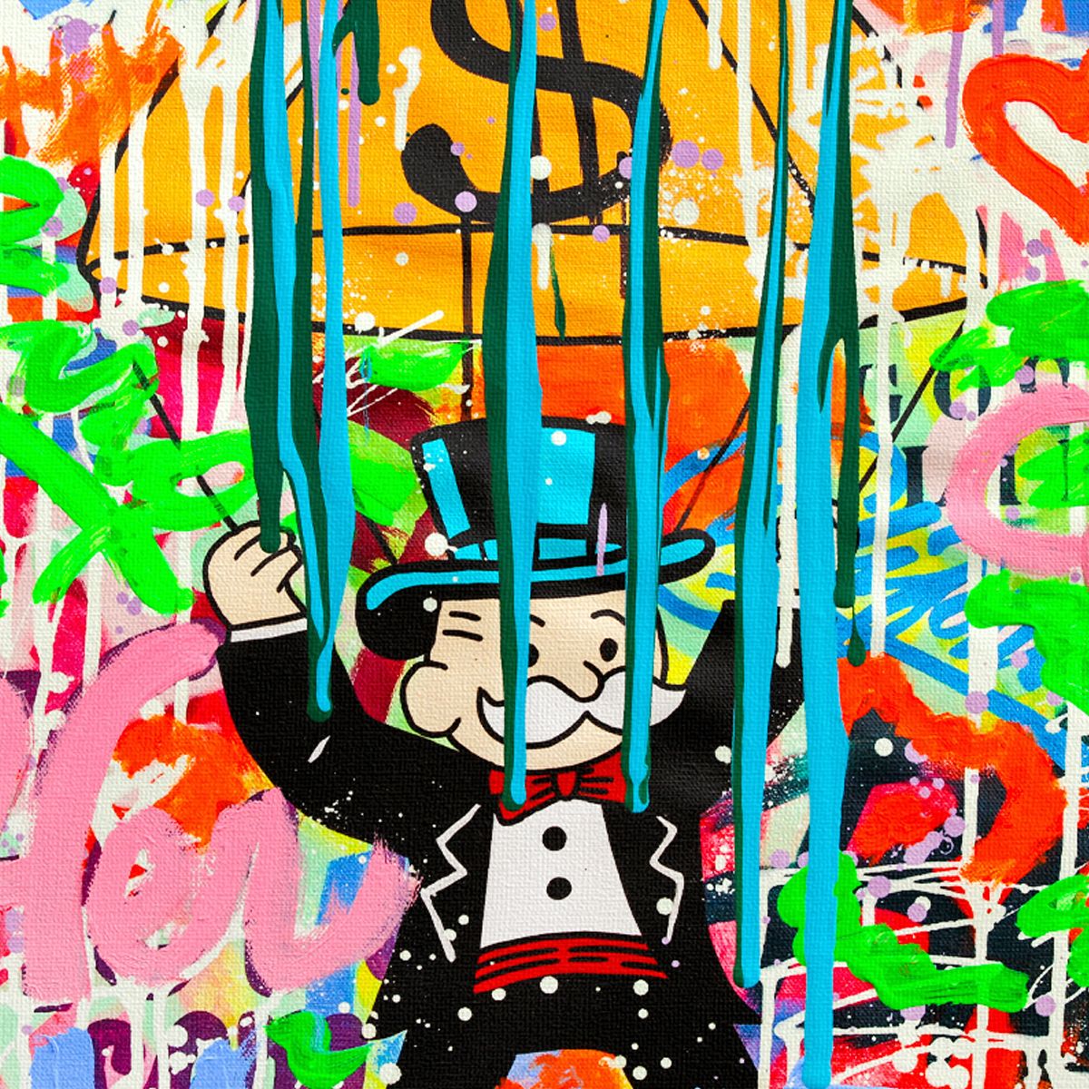Nastya Rovenskaya- Mixed Media on Canvas "Dream Big"
