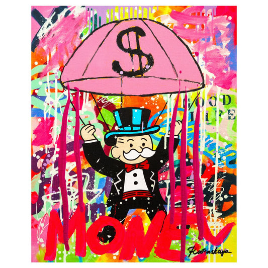 Nastya Rovenskaya- Mixed Media on Canvas "Dream Big"