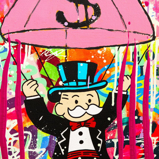 Nastya Rovenskaya- Mixed Media on Canvas "Dream Big"