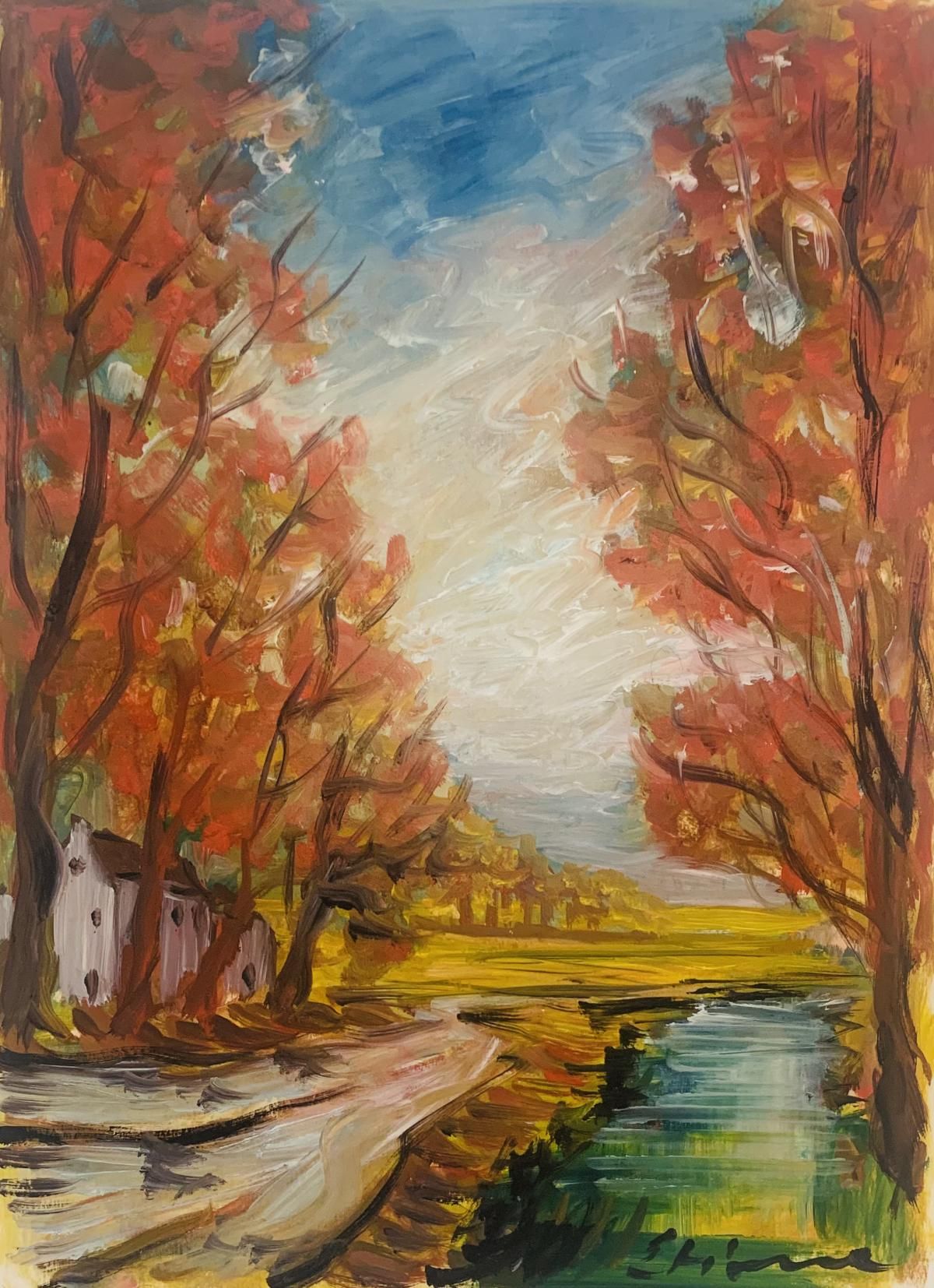 E.R.- Acrylic painting on paper