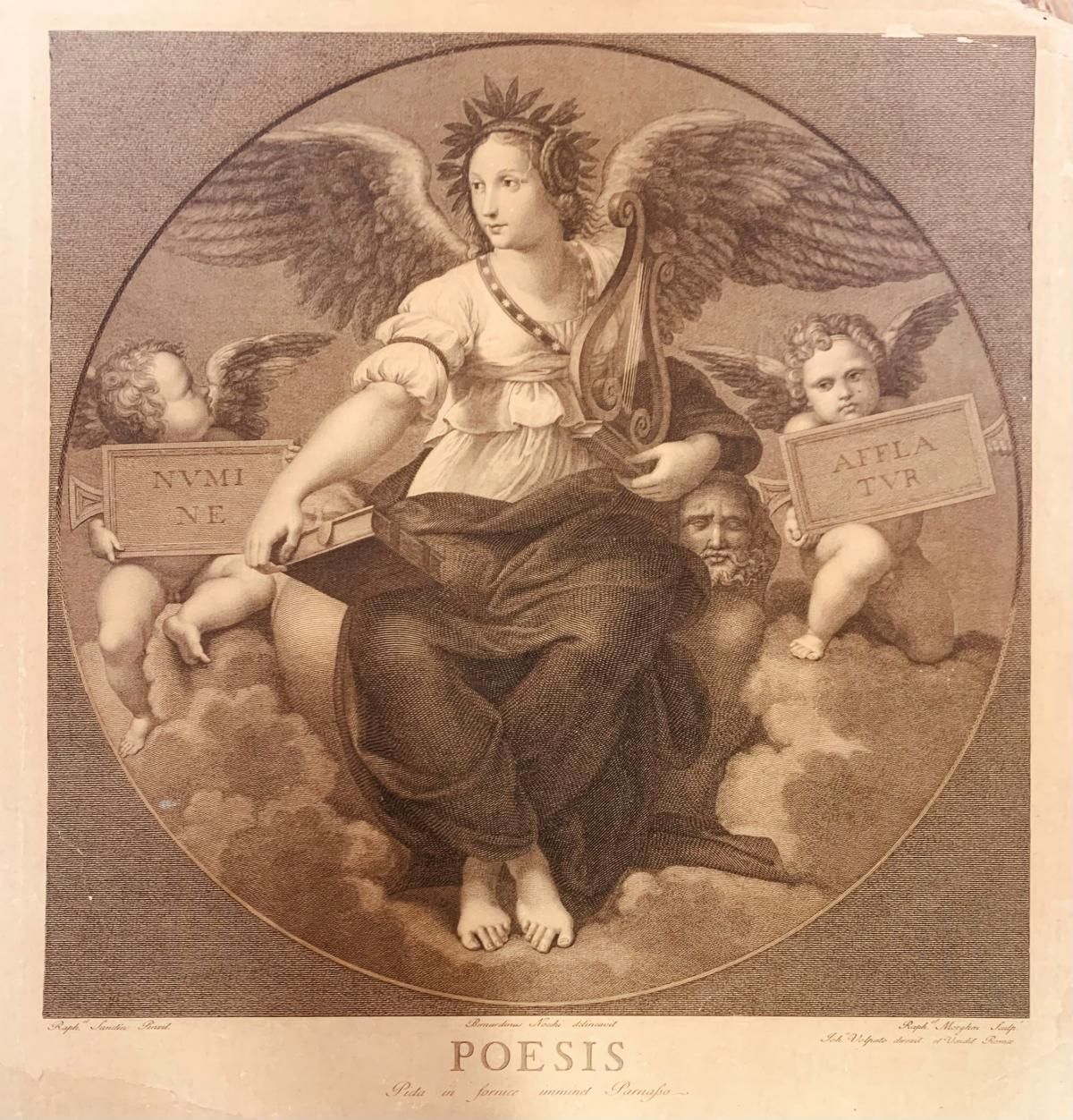 Poesis- Vintage print on paper