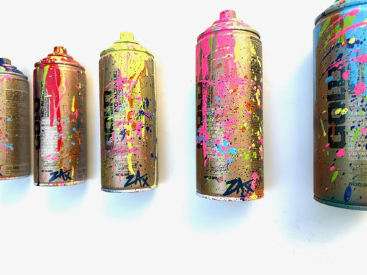 E.M. Zax- Mixed media unique hand painted "Spray Can 5X"