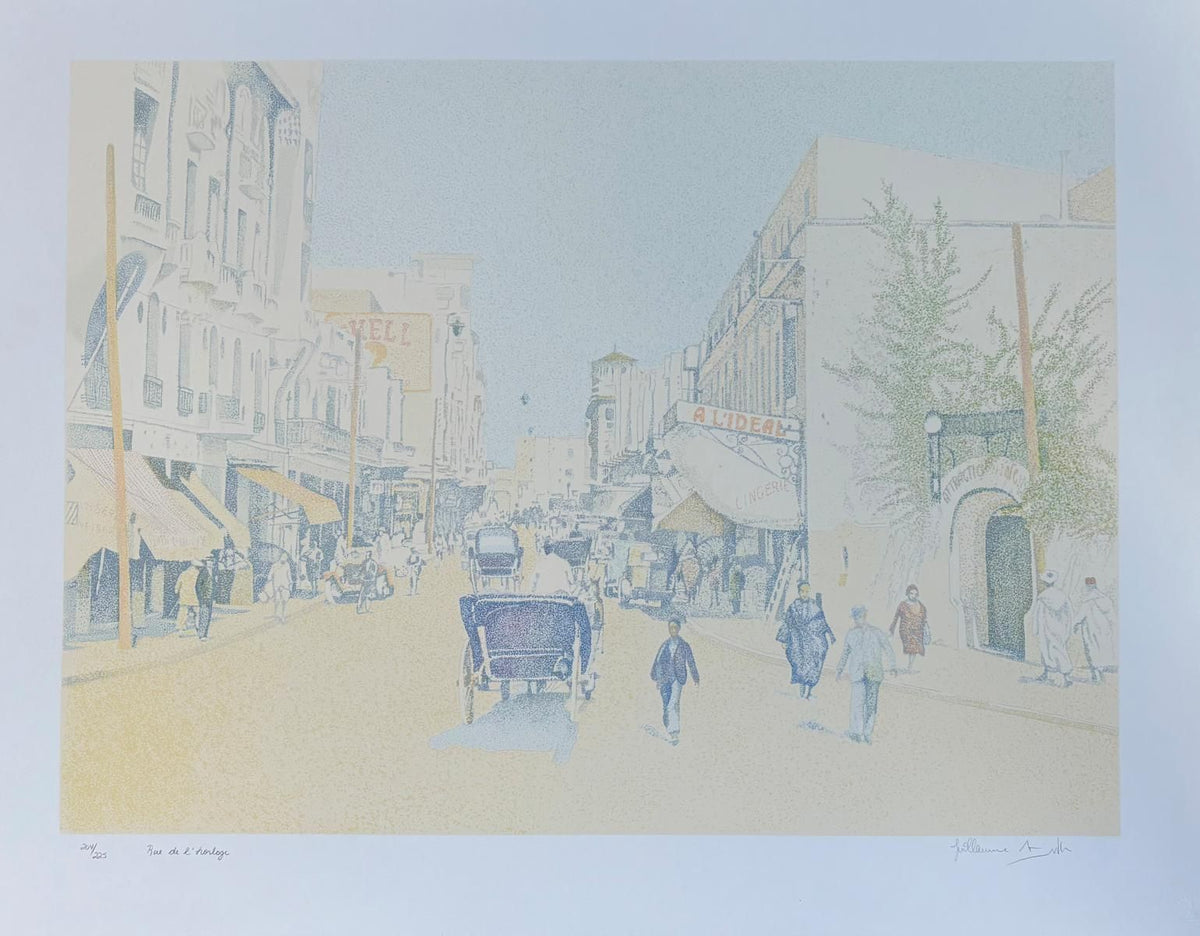 Guillaume Azoulay- Serigraph on paper "Rue DLorloge"