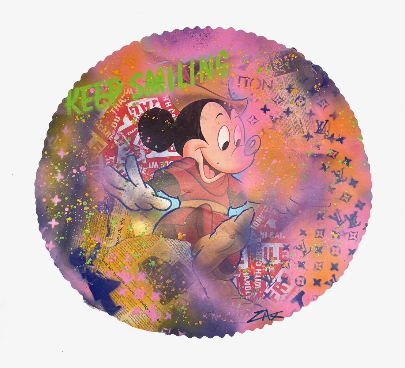 E.M ZAX- 1/1 unique mixed media on paper