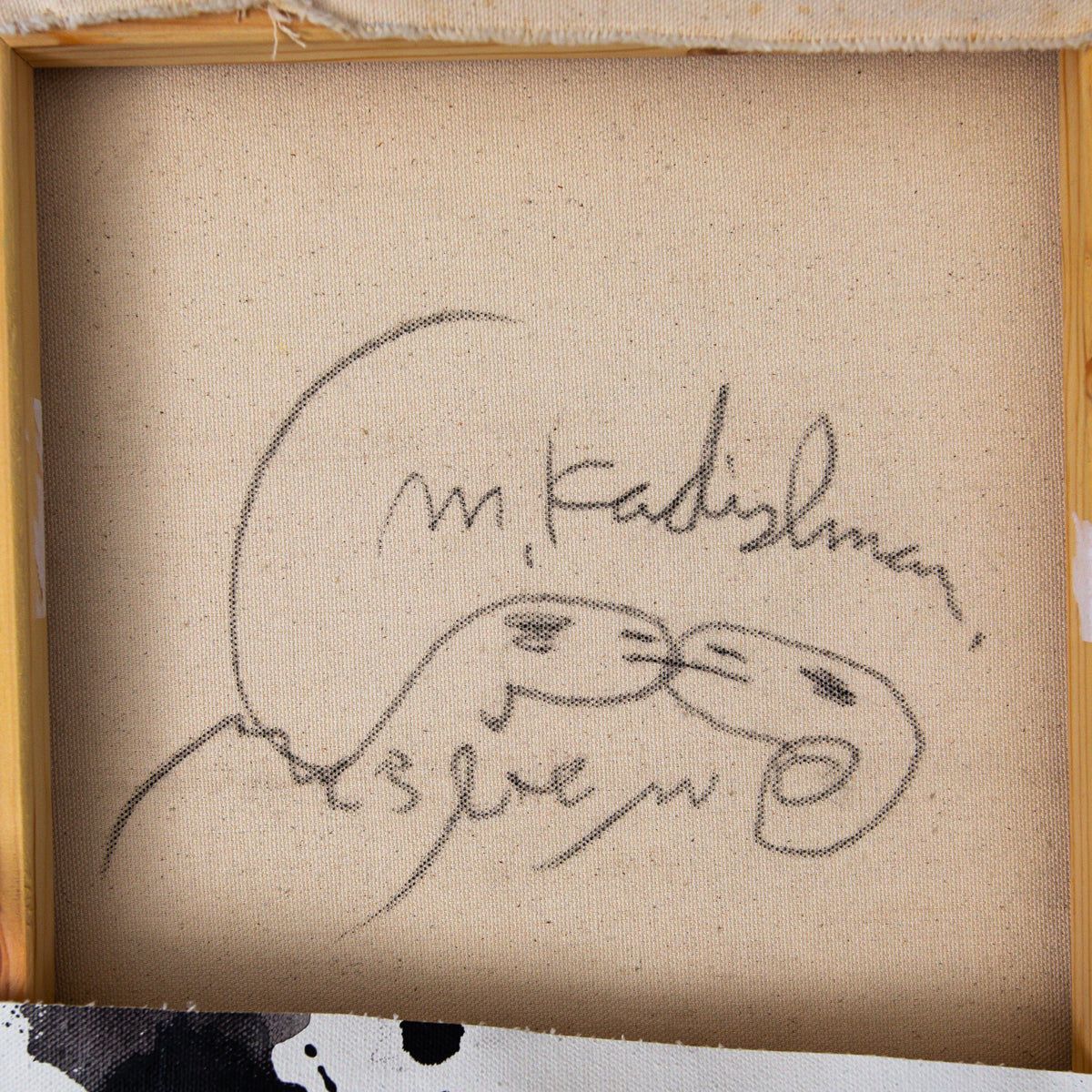 Menashe Kadishman- Original Acrylic on Canvas "Untitled"