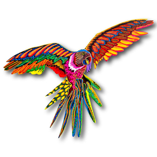 Patricia Govezensky- Original Painting on Laser Cut Steel "Macaw"