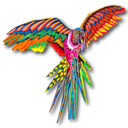 Patricia Govezensky- Original Painting on Laser Cut Steel "Macaw"