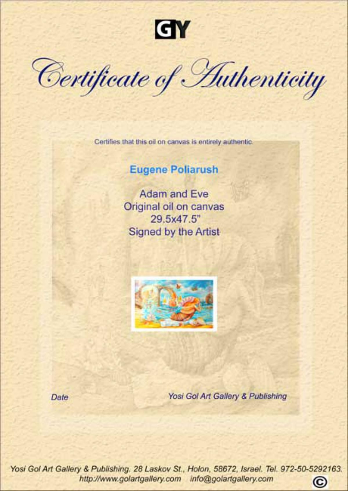 Eugene Poliarush- Original Oil on Canvas "Adam and Eve"