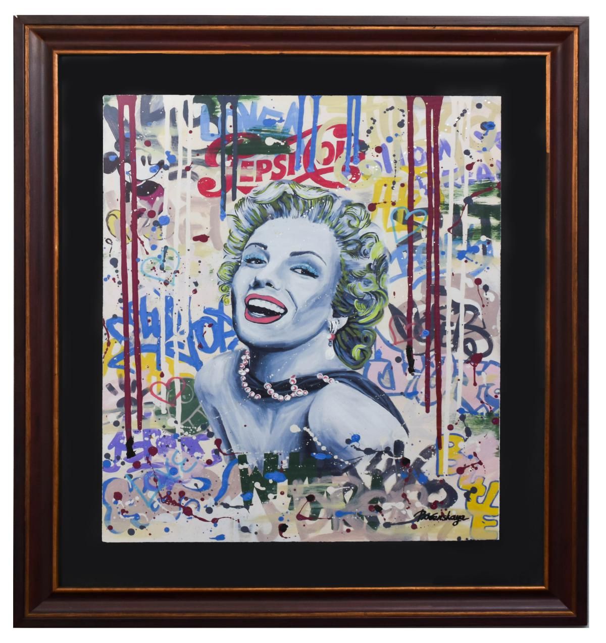 Nastya Rovenskaya- Mixed Media on Paper "Smile"