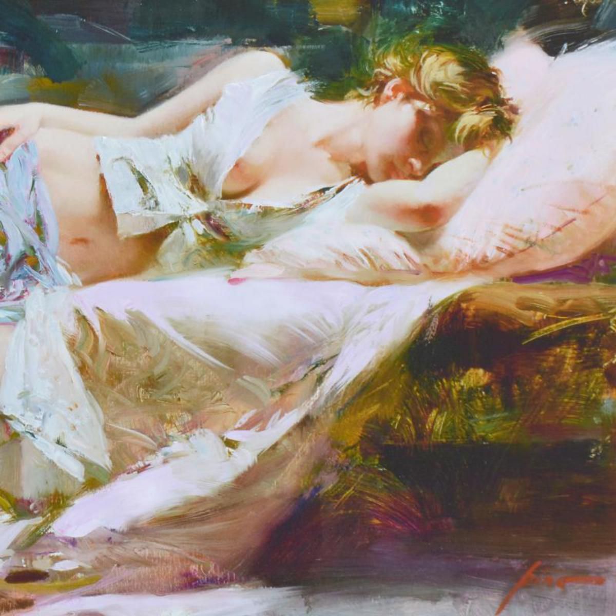 Pino (1939-2010)- Hand Embellished Giclee on Canvas "Lost in Dreams"