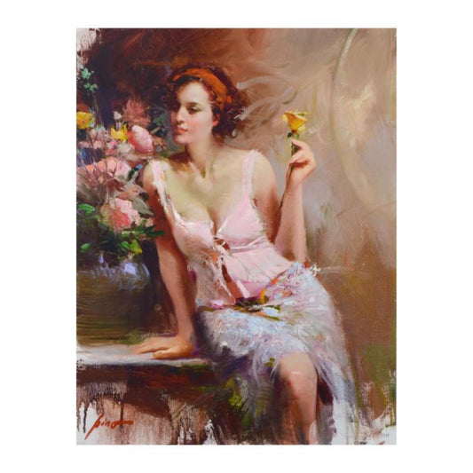 Pino (1939-2010)- Hand Embellished Giclee on Canvas "Sweet Scent"
