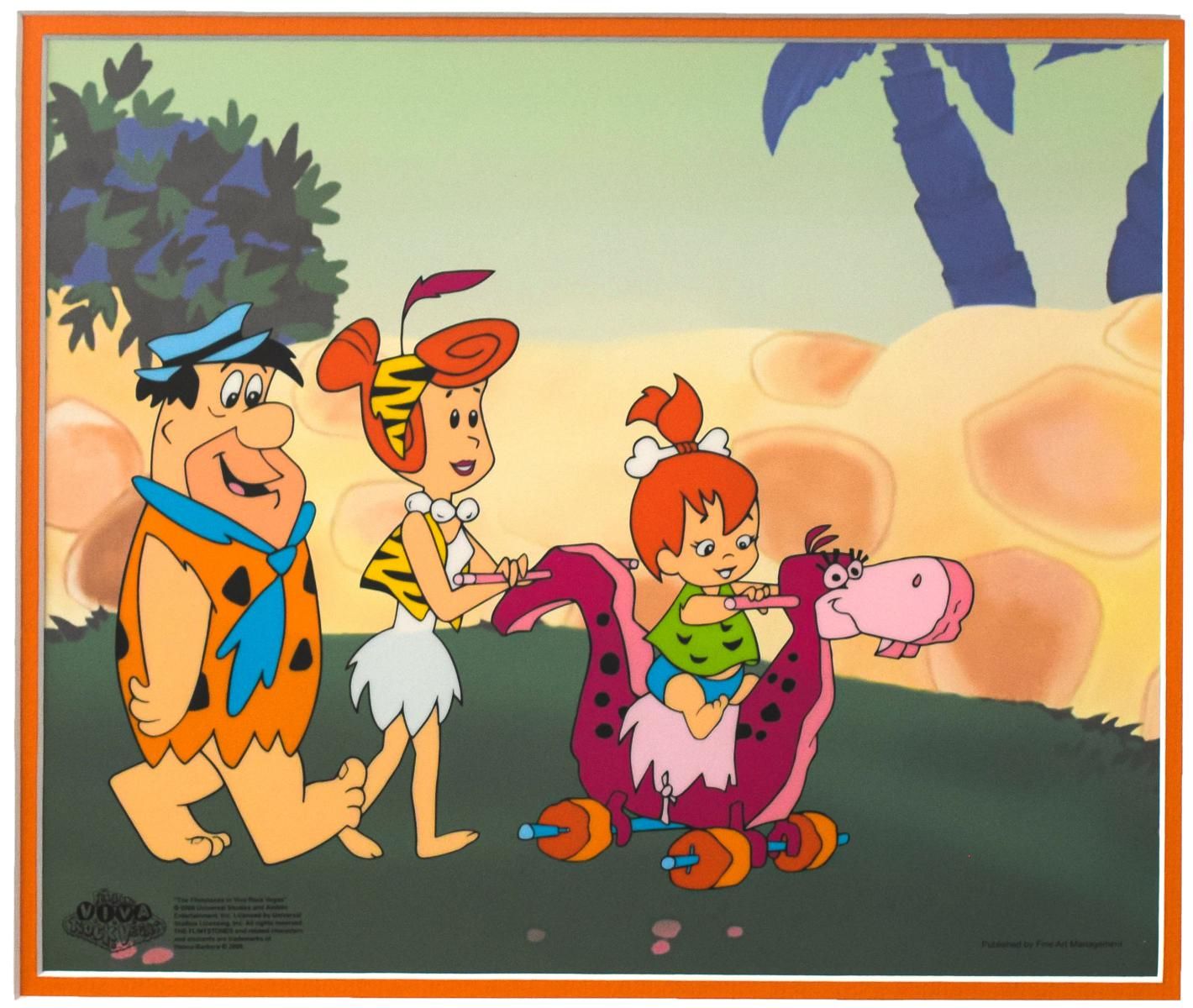 HANNA-BARBERA- Sericel "Strolling with Pebbles"