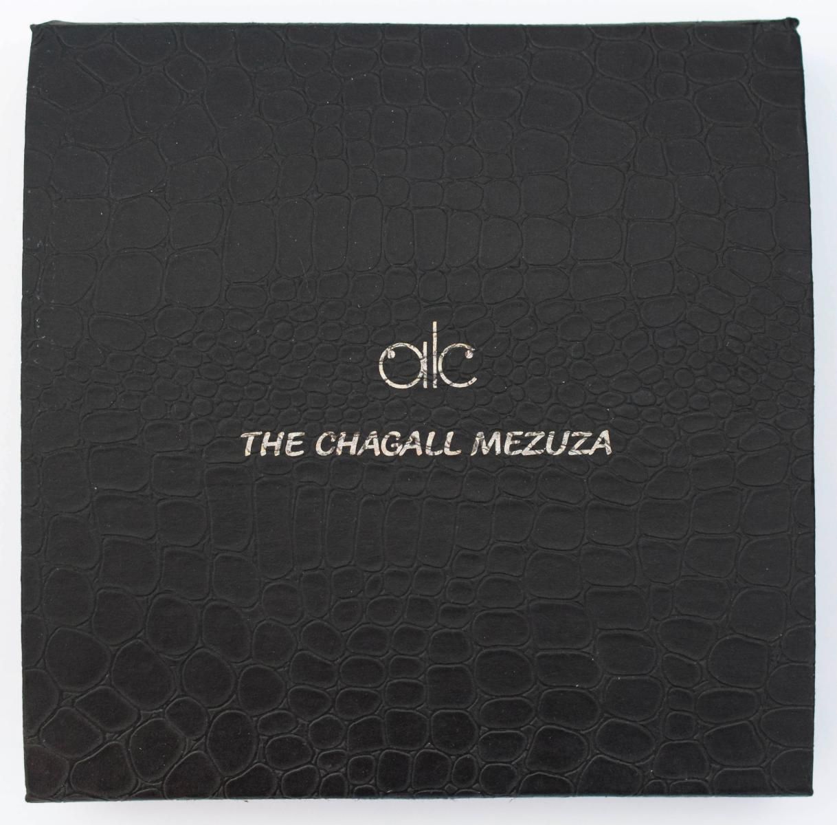 Marc Chagall- Mezuzah - silkscreen on 24K gold plated bronze "12 Tribes Hadassah Windows - Asher"