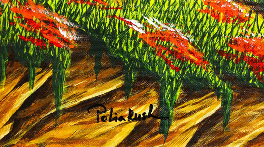 Eugene Poliarush- Original Oil on Canvas "Sunny Day Outside"