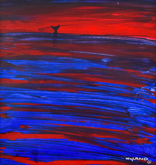 Wyland- Original Painting on Canvas "Fluke"