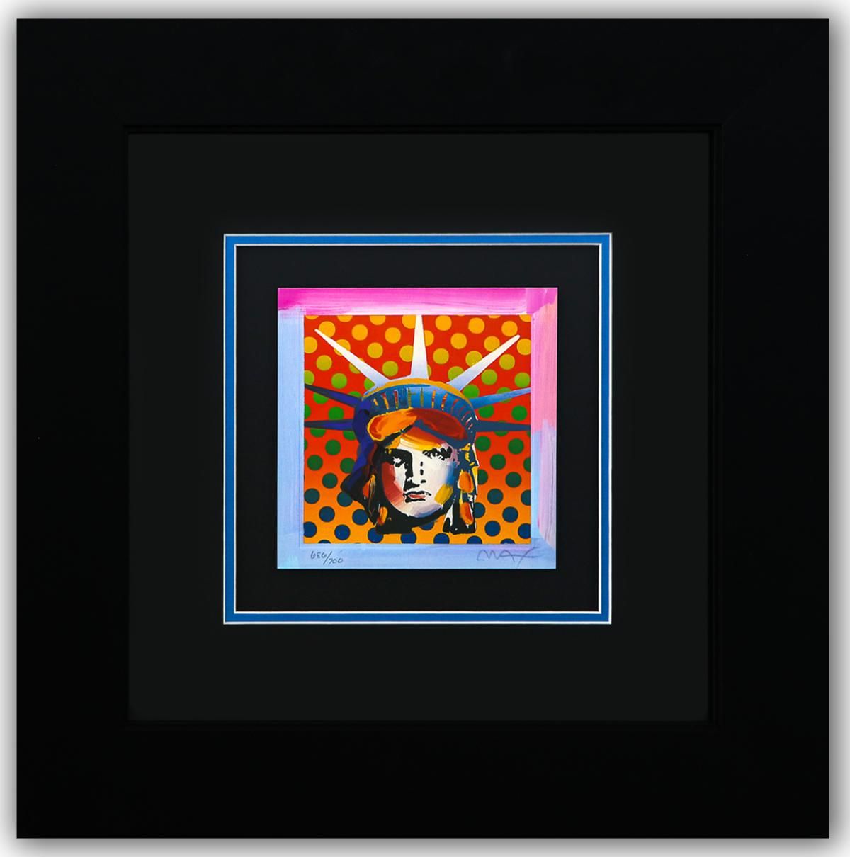Peter Max- Original Lithograph "LIBERTY HEAD (Mini)"