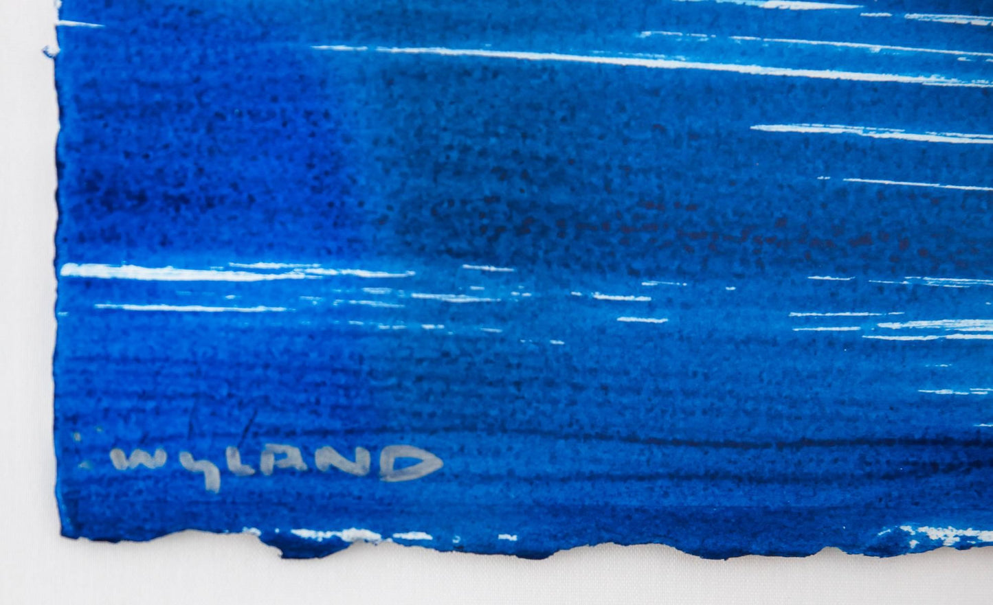 Wyland- Original Watercolor Painting on Deckle Edge Paper "Fluke"