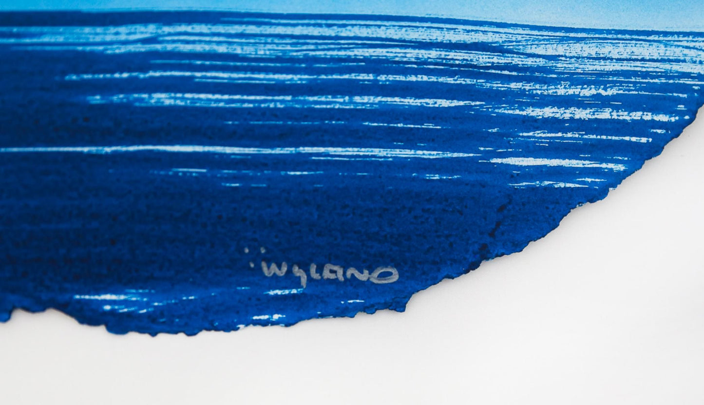 Wyland- Original Watercolor Painting on Deckle Edge Paper "Palm Tree"