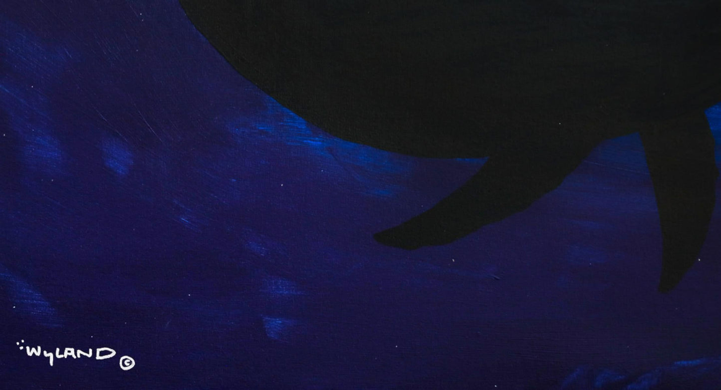 Wyland- Original Painting on Canvas "Deep Sea Whale"