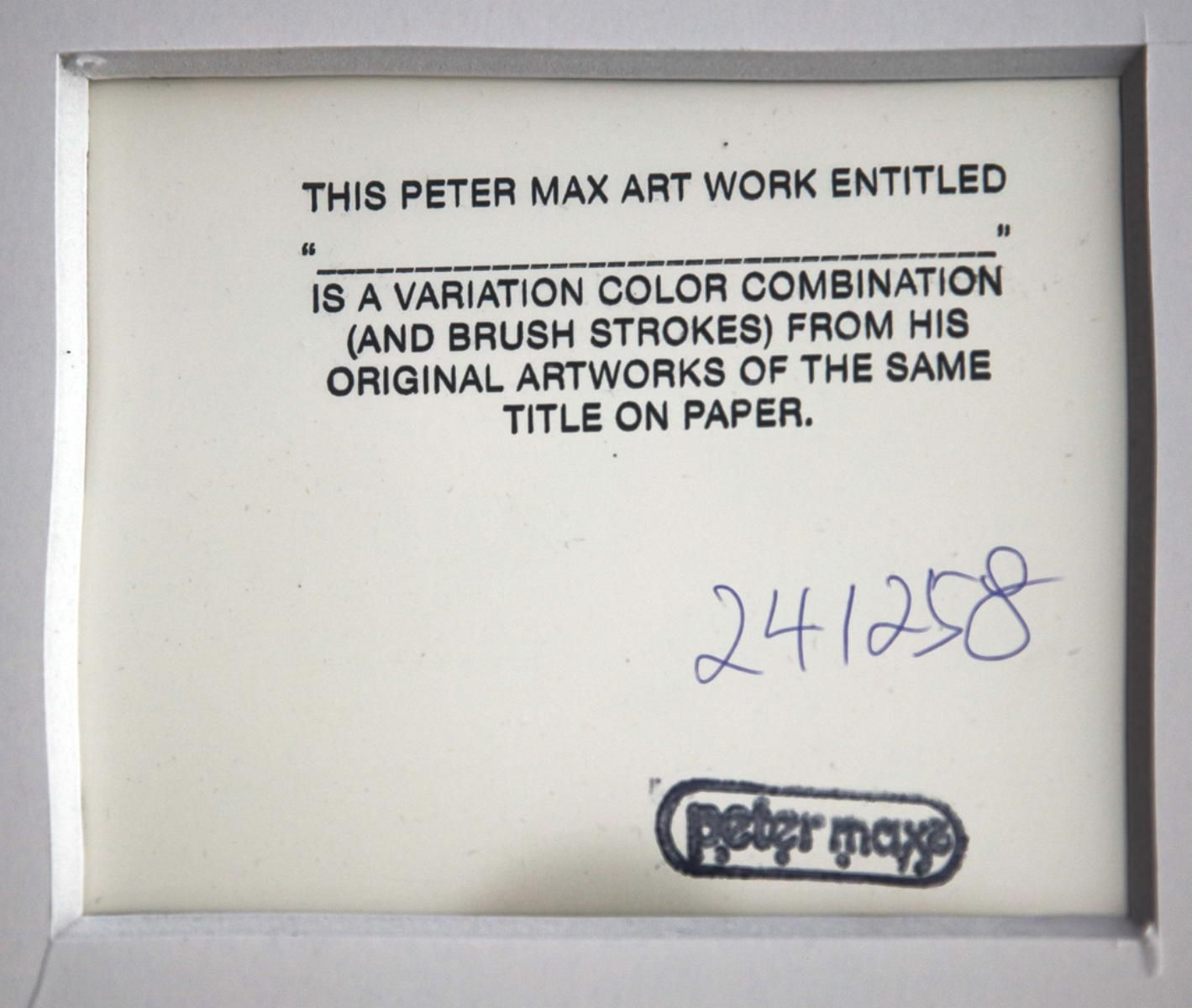 Peter Max- Original Mixed Media "Sage with Umbrella"