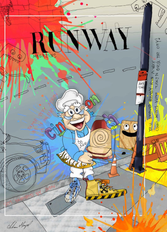 Shani Moyal- Mixed Media on Canvas "Cinni Runway"