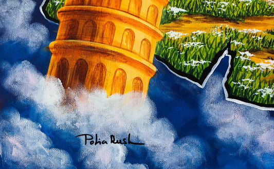 Eugene Poliarush- Original Oil on Canvas "Secret Entry"