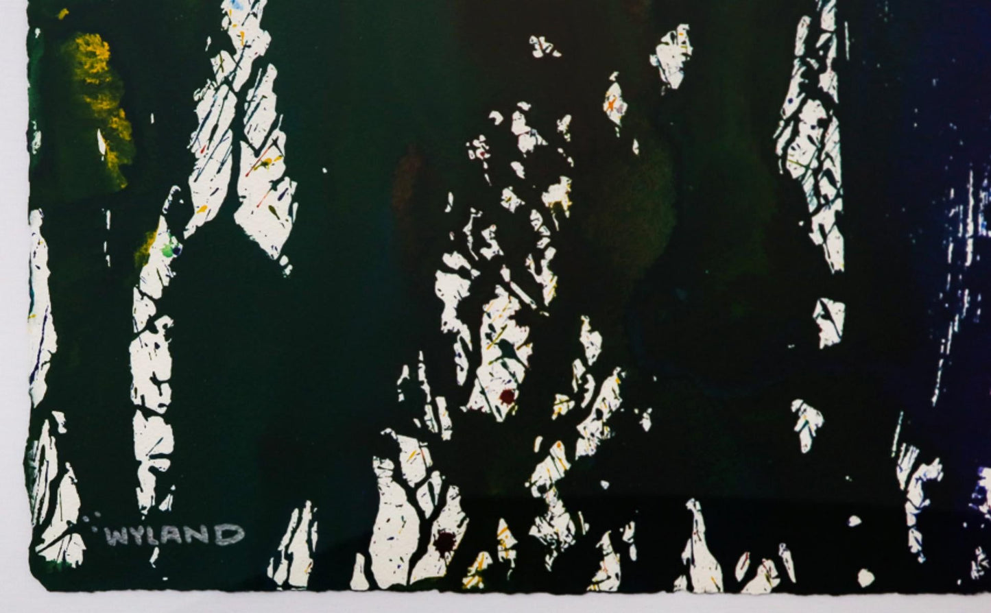 Wyland- Original Watercolor Painting on Deckle Edge Paper "Abstract"