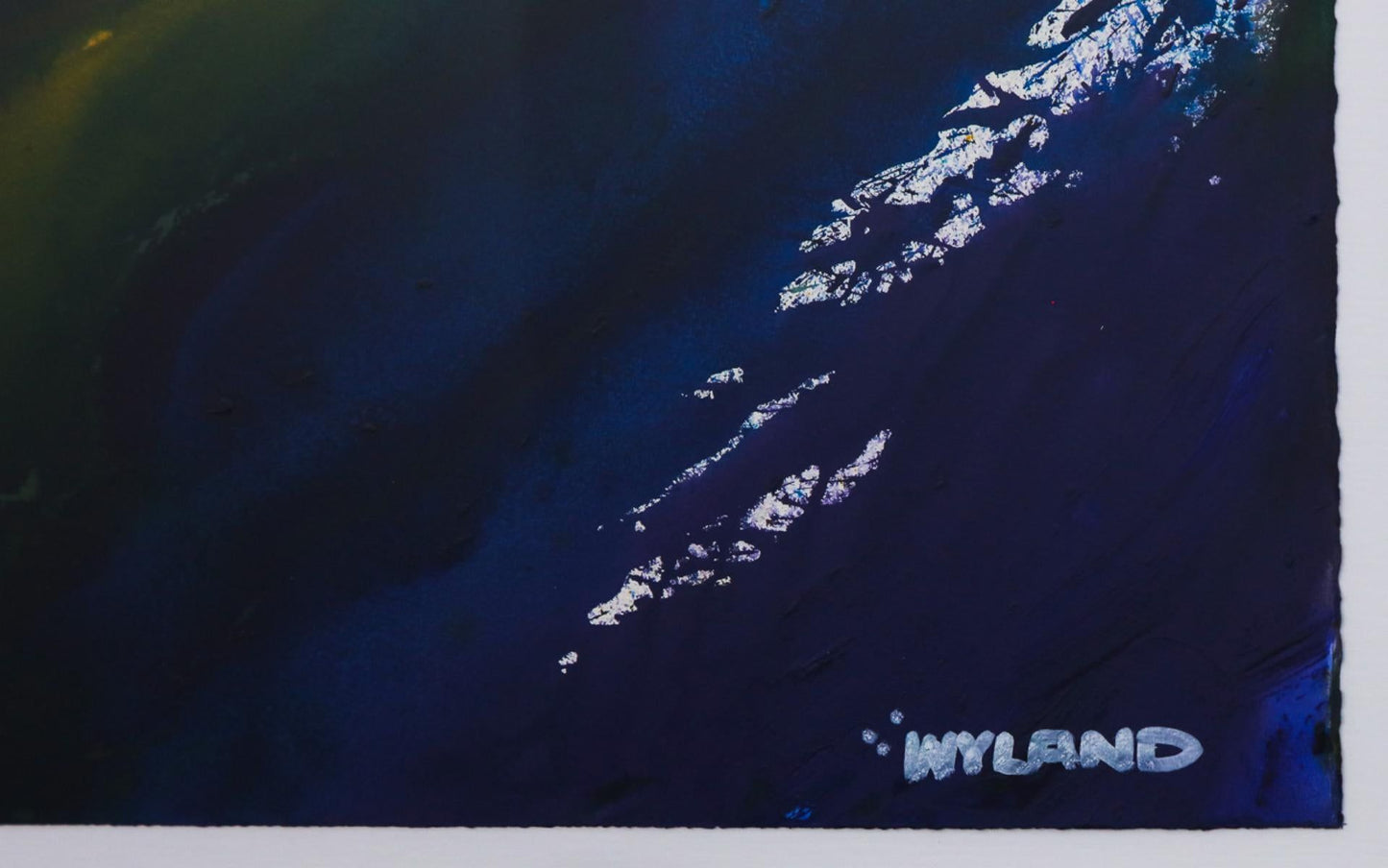Wyland- Original Watercolor Painting on Deckle Edge Paper "Abstract"