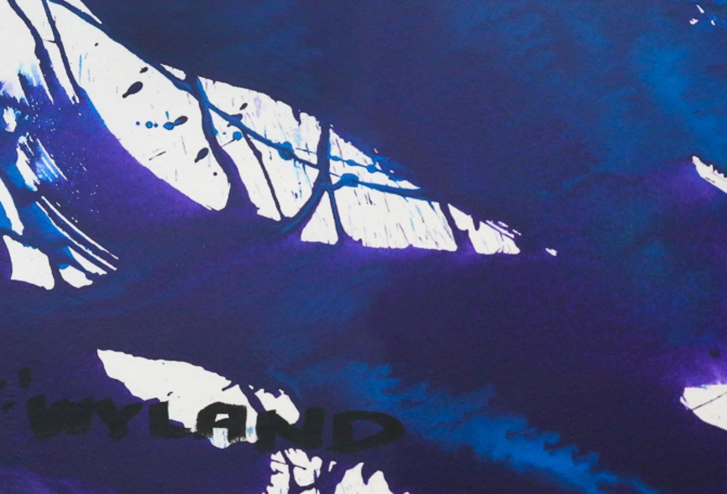 Wyland- Original Watercolor Painting on Deckle Edge Paper "Abstract"