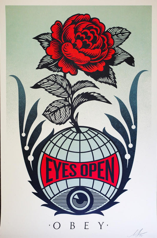 Shepard Fairey- Offset Lithograph "Eyes Open"