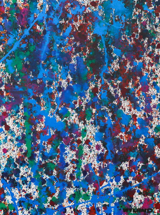 Wyland- Original Watercolor Painting on Deckle Edge Paper "Abstract Drip"