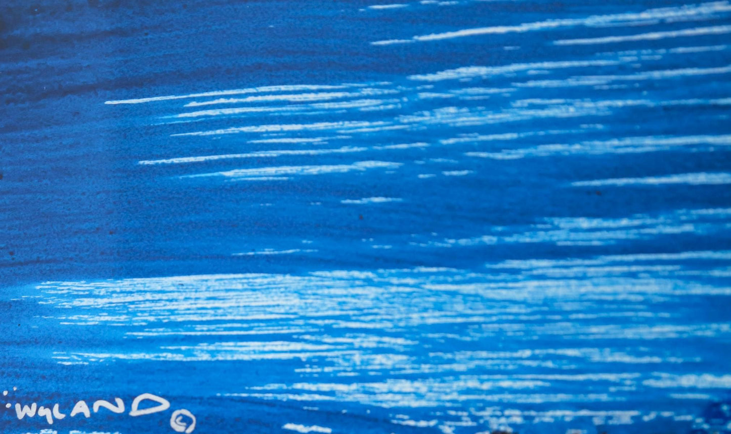 Wyland- Original Watercolor Painting on Deckle Edge Paper "Fluke"