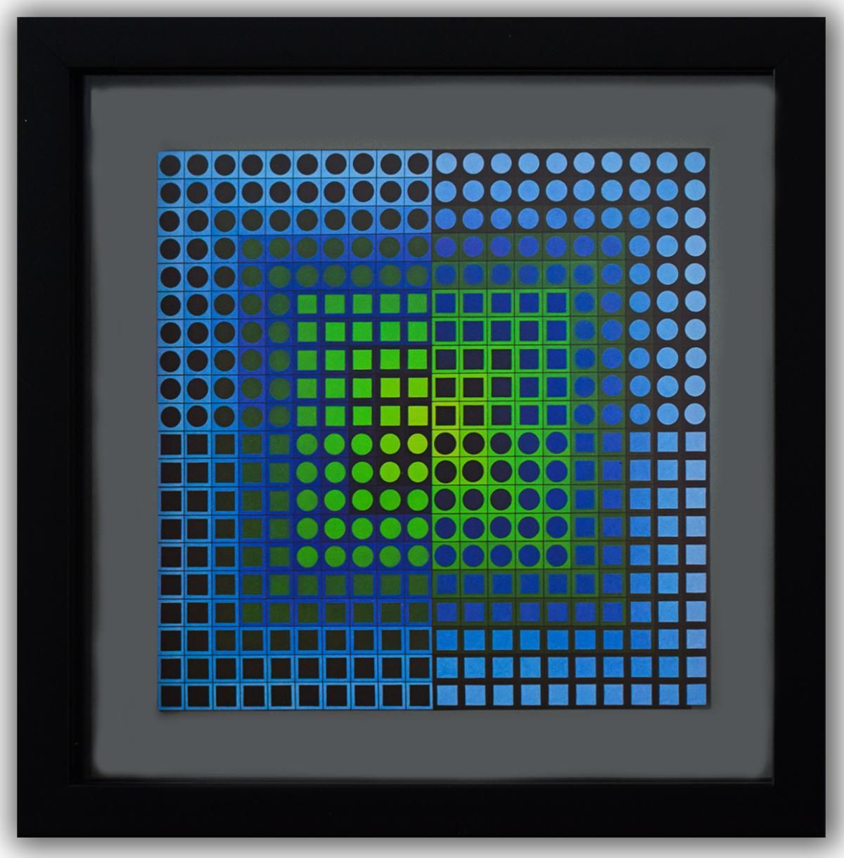 Victor Vasarely- Heliogravure Print "Zoeld"