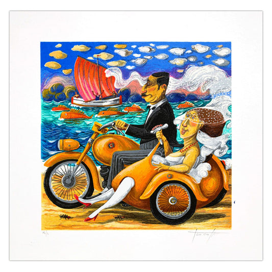 Pino Porcopio- SIlkscreen on Paper "Vela D'Amore"