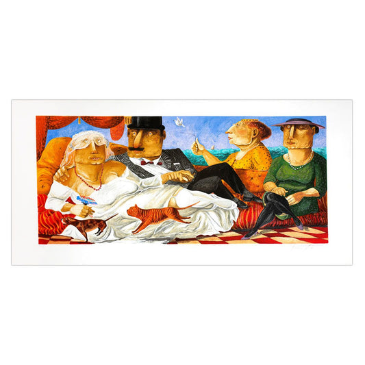 Pino Porcopio- SIlkscreen on Paper "Sposi Di Pantelleria"