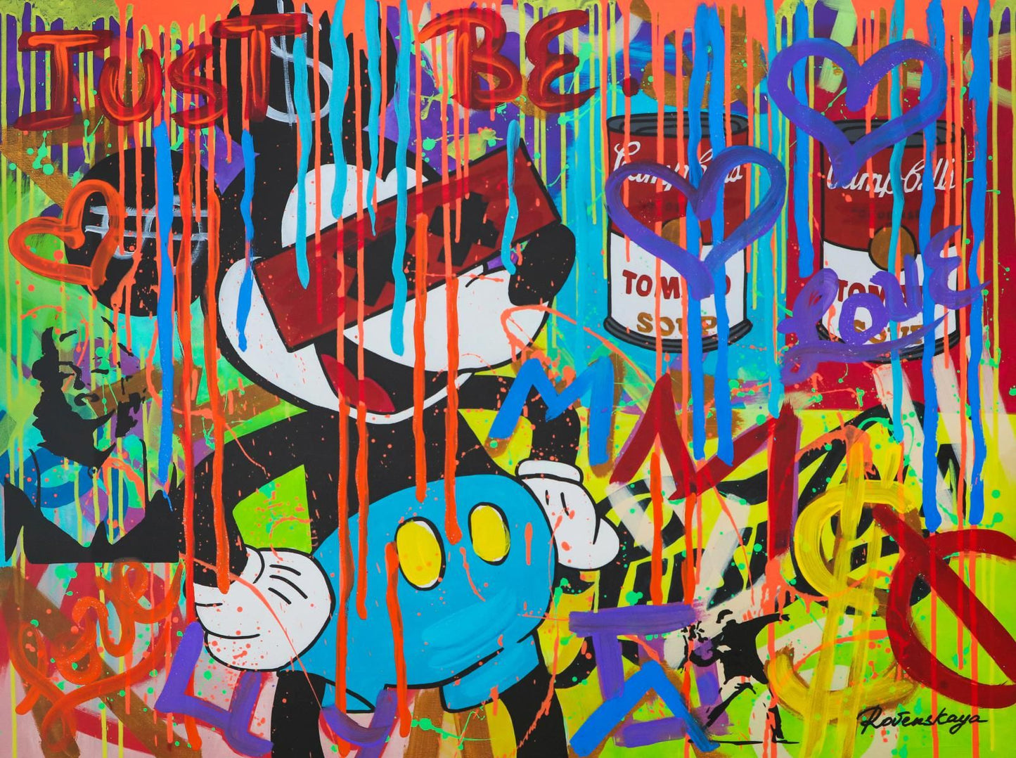 Nastya Rovenskaya- Original Mixed Media on Paper "MiKaws"