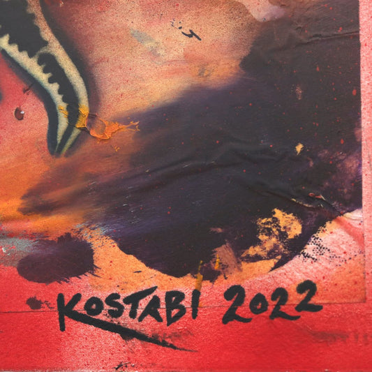 Mark Kostabi- Original Mixed Media on Paper "Strategic Moves"