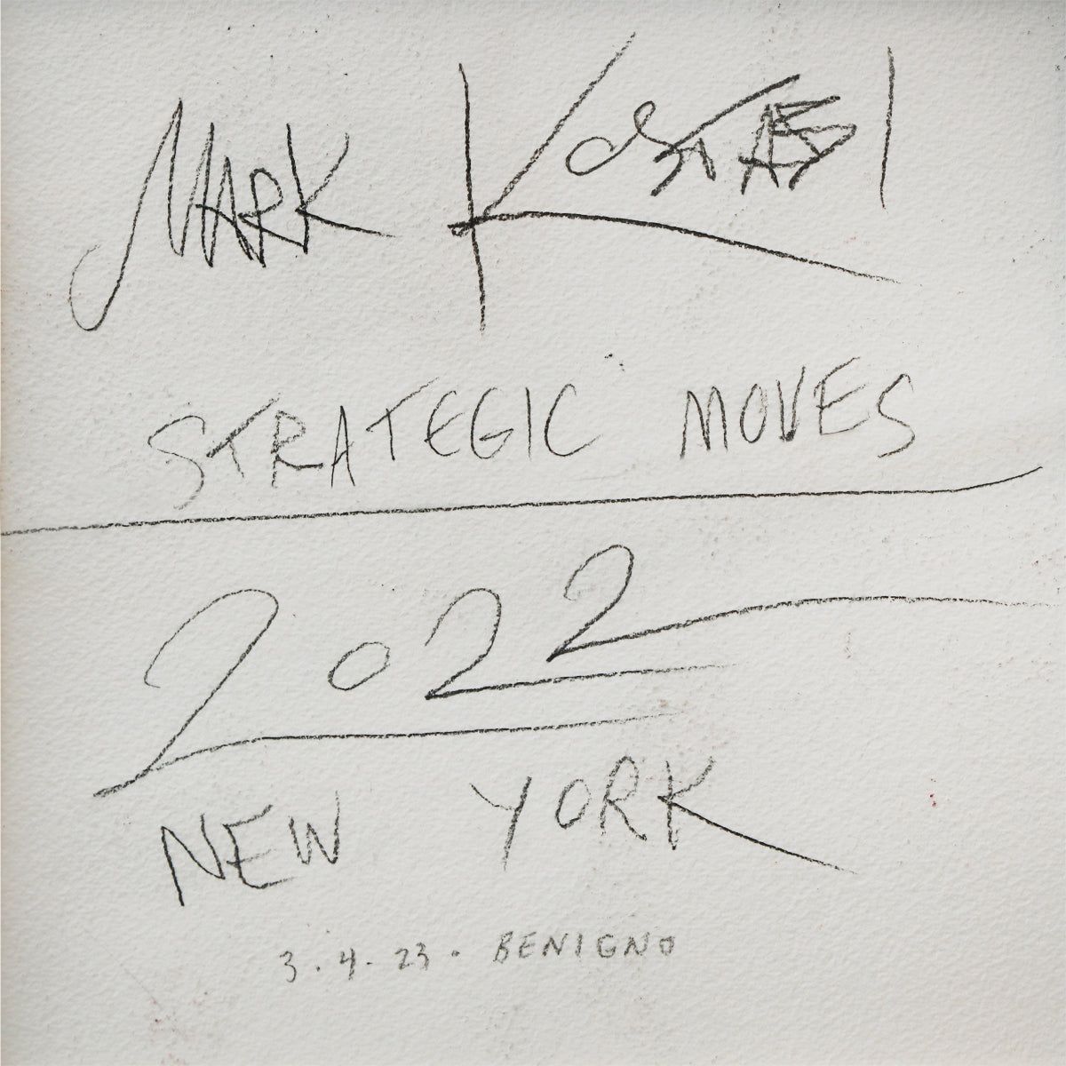 Mark Kostabi- Original Mixed Media on Paper "Strategic Moves"