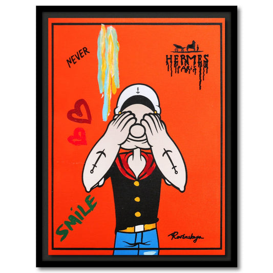 Nastya Rovenskaya- Original Mixed Media on Canvas (Triptych) "Three Wise Sailors"