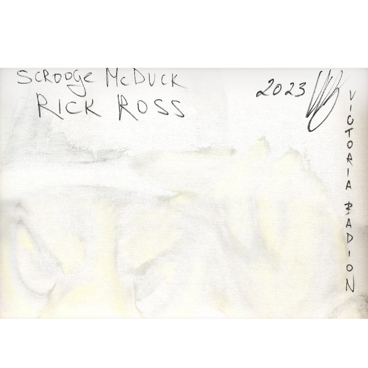 Viqa- Original Oil on Canvas with Collage "Scrooge McDuck/ Rick Ross"