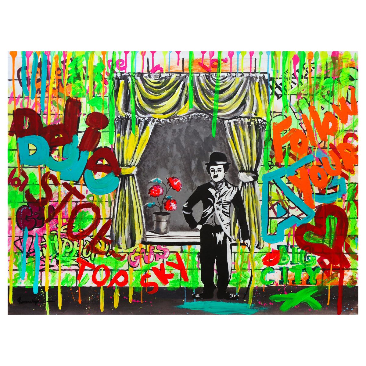 Nastya Rovenskaya- Mixed Media "Comedy Time"