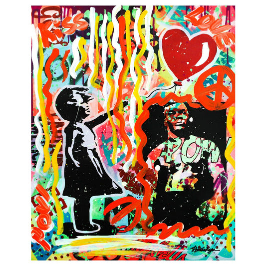 Nastya Rovenskaya- Mixed Media on Canvas "The Ballon"