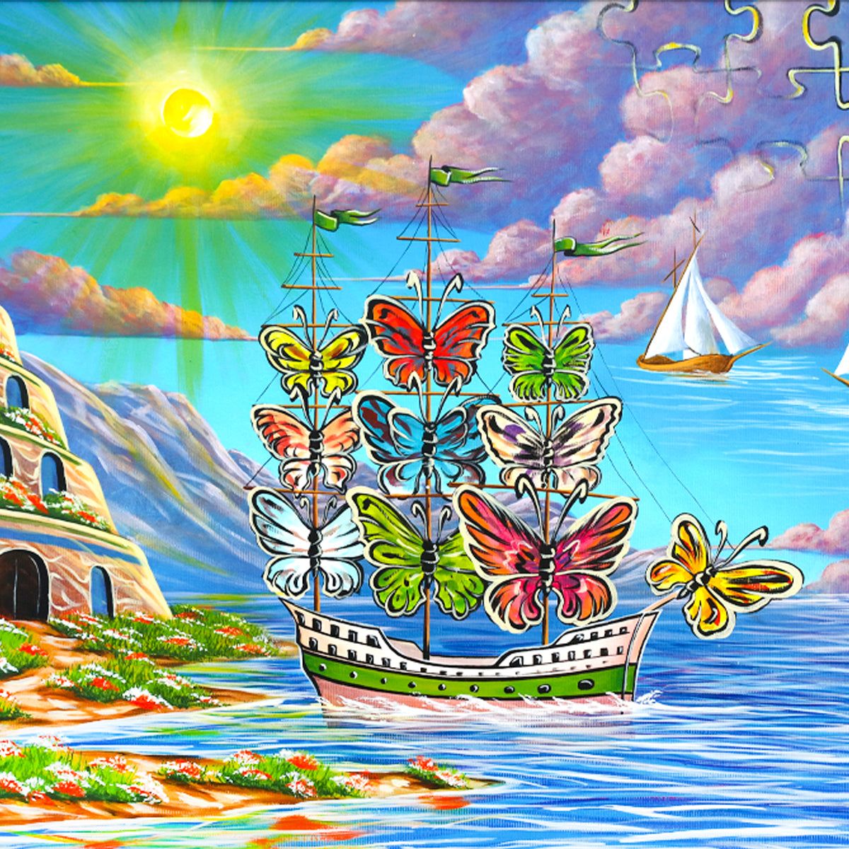 Eugene Poliarush- Original Oil on Canvas "Fantasy Land"