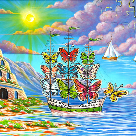 Eugene Poliarush- Original Oil on Canvas "Fantasy Land"