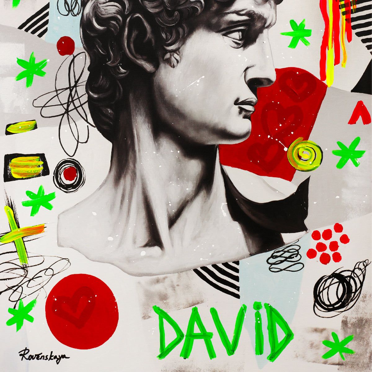 Nastya Rovenskaya- Mixed Media "David"