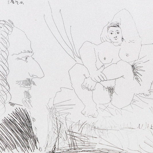 After Pablo Picasso- Offset Lithograph "From The 347 Series"