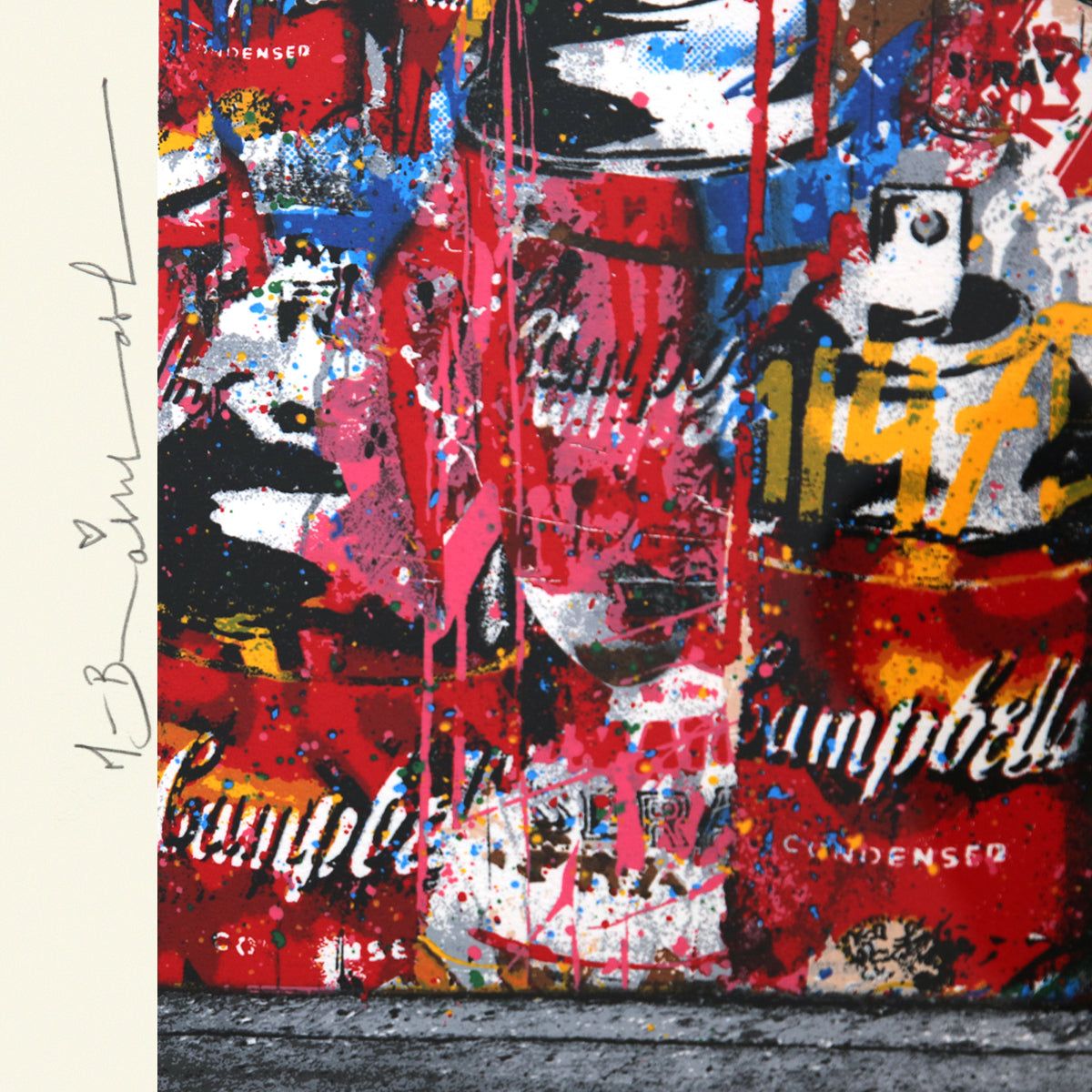 Mr Brainwash- Silkcreen on Paper "M=bw² - Collage, 2024"